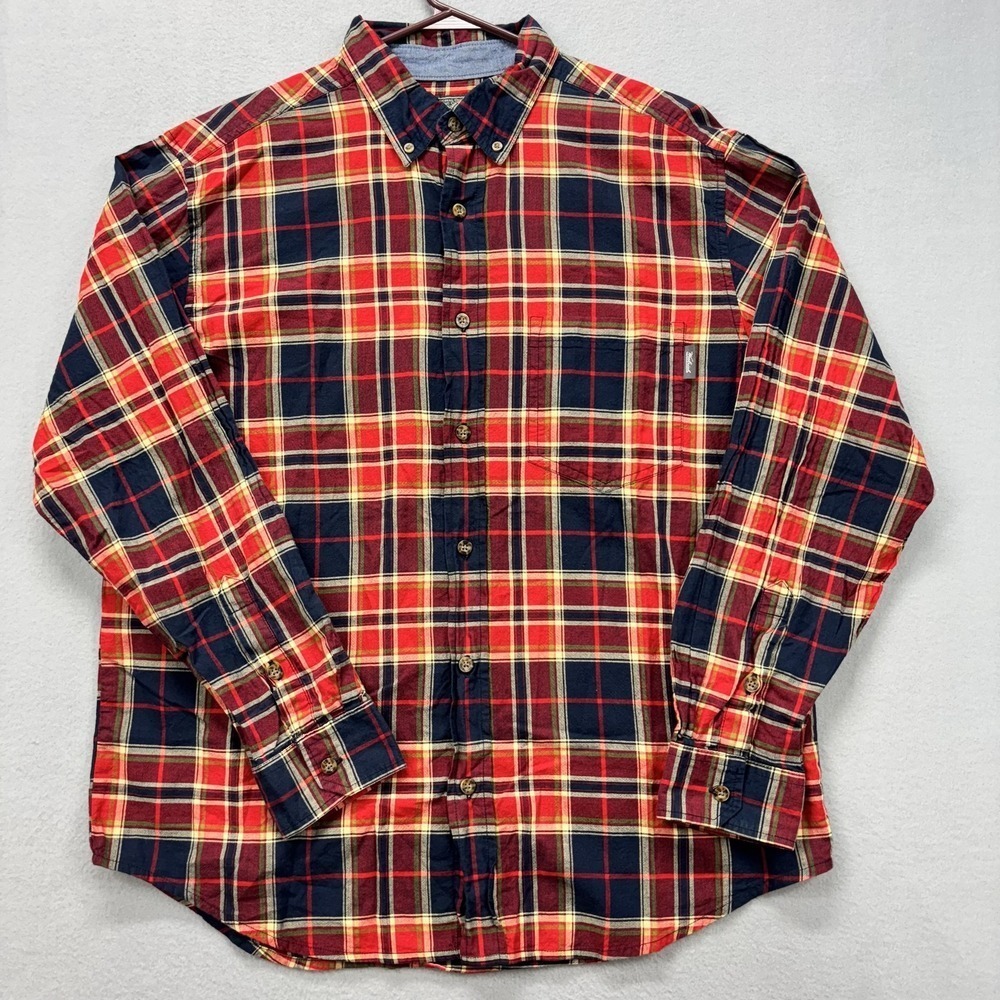Woolrich Shirt Mens Large Plaid Flannel Button Down Outdoor Classic‎